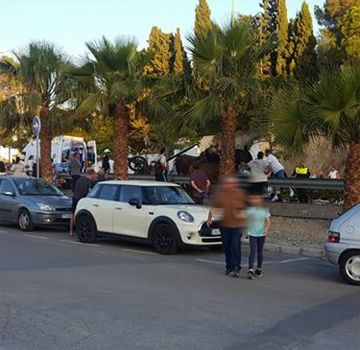 Aparatoso accidente en la antigua N-340