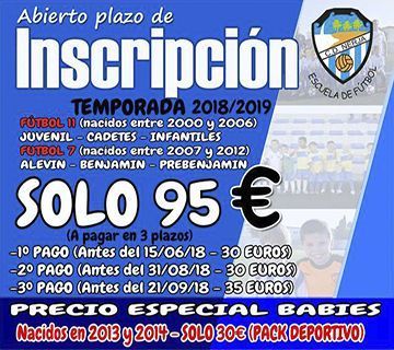 Abierto el plazo de inscripciones para la Escuela Municipal de fútbol