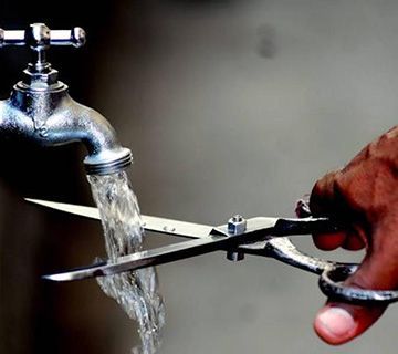 Corte temporal del suministro de agua