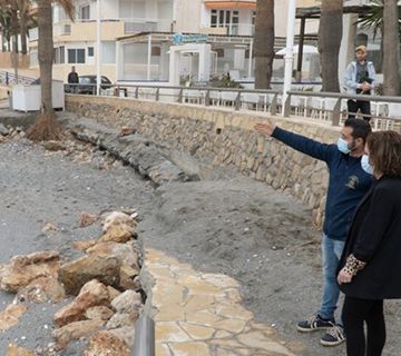 Nerja solicita a Costas medidas contra los daños del temporal