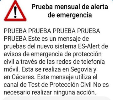 Los andaluces recibirán este lunes una alerta en sus móviles