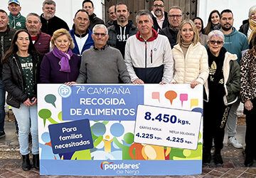 El PP de Nerja recauda más de 8.400 kilos de comida