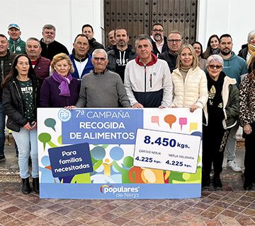 El PP de Nerja recauda más de 8.400 kilos de comida