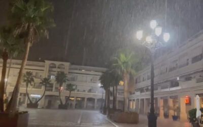 Nerja registra intensas lluvias que benefician a la Axarquía