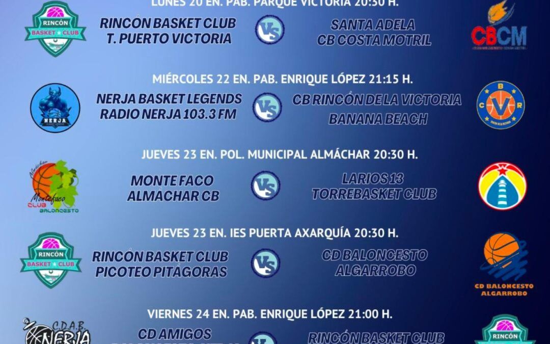 Nerja Basket Legends se enfrenta al CB Rincón de la Victoria Banana Beach