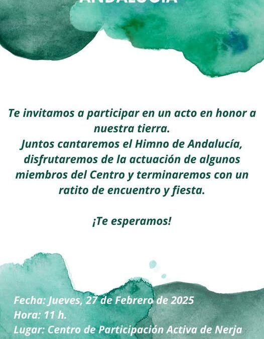 El Centro de Participación Activa de Nerja celebra el Día de Andalucía