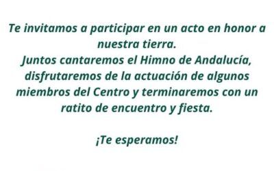 El Centro de Participación Activa de Nerja celebra el Día de Andalucía