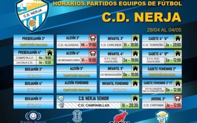 El CD Nerja afronta una semana llena de encuentros en todas sus categorías