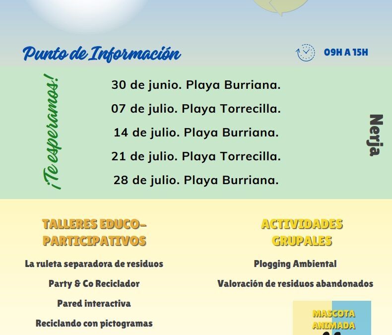 Nerja impulsa el reciclaje en sus playas con una campaña educativa y divertida
