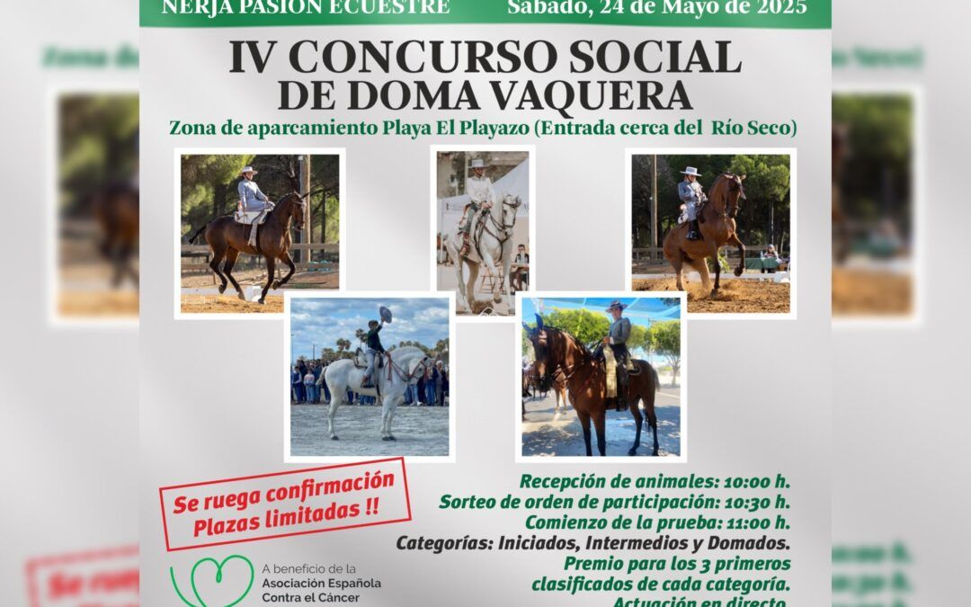 Nerja acoge el IV Concurso Social de Doma Vaquera este 24 de mayo