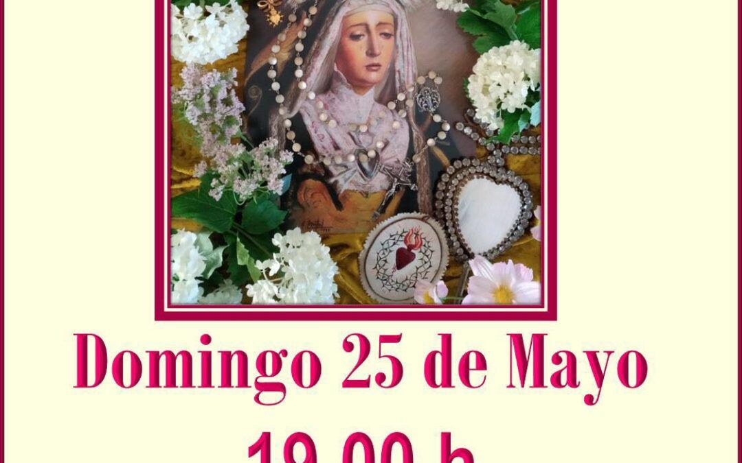 La Ermita acogerá la Santa Misa en honor a la Virgen de las Angustias el 25 de mayo