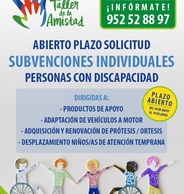 Abierto el plazo de ayudas individuales para personas con discapacidad