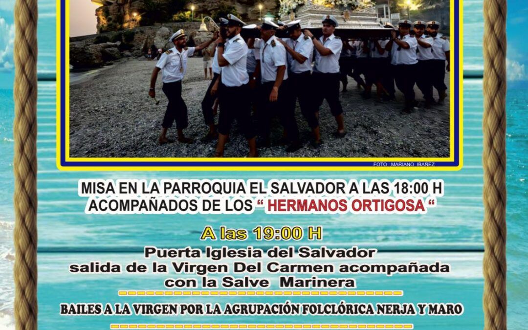 Todo preparado para la Festividad de la Virgen del Carmen en Nerja
