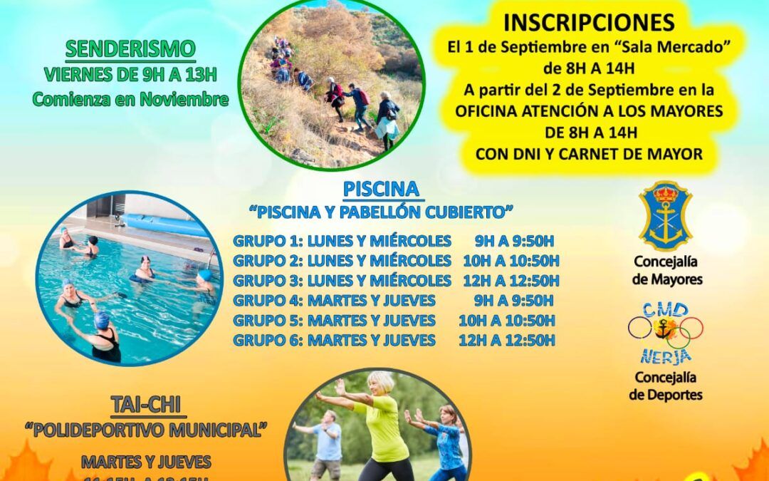Nerja abre inscripciones para actividades deportivas de mayores 2025/2026
