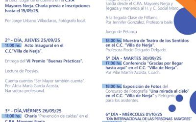 Nerja y Maro celebran la IX Semana del Mayor con un completo programa