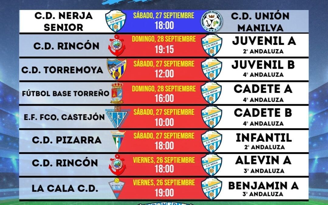 El CD Nerja afronta un intenso fin de semana con todos sus equipos en juego