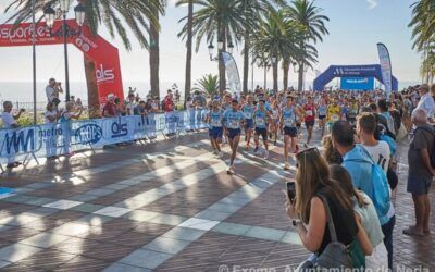 María Pérez recibe el cariño de Nerja en una jornada deportiva y solidaria