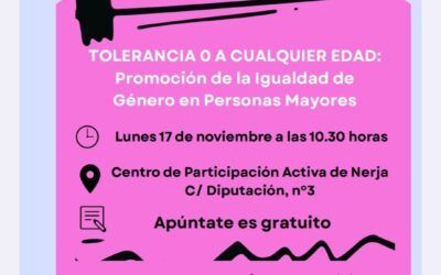 Charla sobre igualdad de género en el Centro de Mayores de Nerja