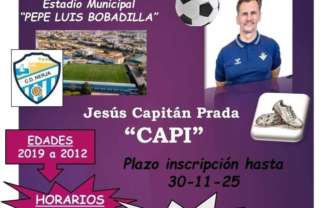 Sesiones de tecnificación navideñas con “CAPI” llegarán al CD Nerja estas Navidades