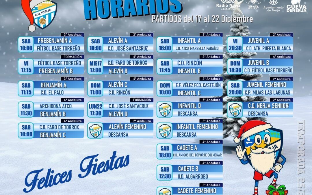 Navidad con fútbol para el CD Nerja y su cantera