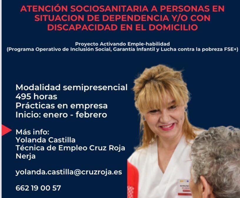 Nuevo curso de atención sociosanitaria para personas desempleadas en Nerja