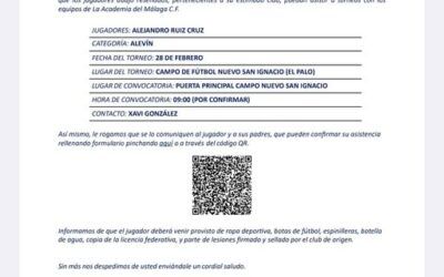 Alejandro Ruiz Cruz, del CD Nerja, convocado por el Málaga CF para disputar un torneo
