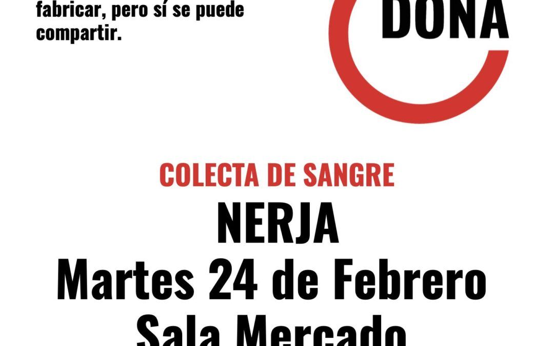 Nueva donación de sangre en Nerja el 24 de febrero