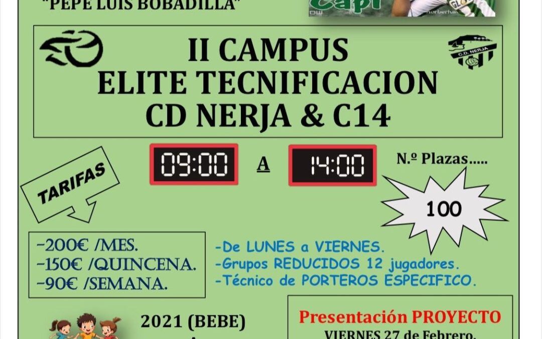El CD Nerja anuncia la celebración del II Campus Élite de Tecnificación este verano