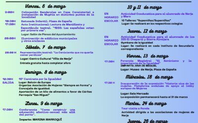 Nerja presenta su programación completa por el Día Internacional de la Mujer