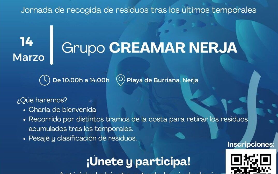 Nerja convoca una jornada de limpieza en Burriana tras los últimos temporales