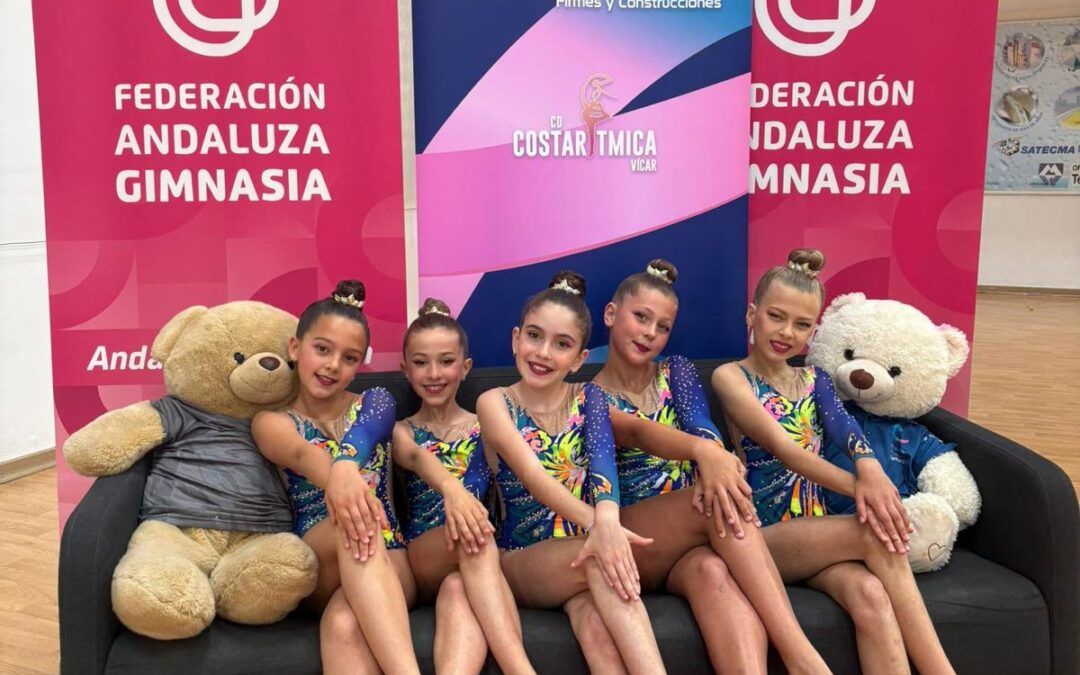 El Club GymCosta sitúa a Nerja en el podio con tres medallas en gimnasia rítmica en Vícar