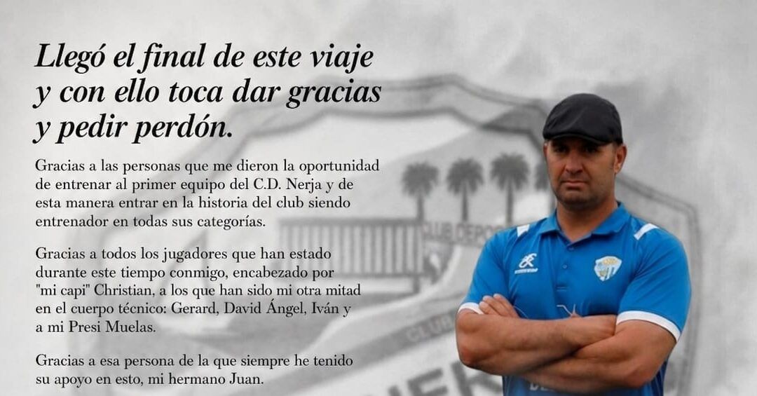 Sergio Bautista cierra su etapa como entrenador del CD Nerja tras dos temporadas y media