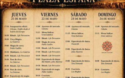 Consulta las actividades y horarios del mercado temático Celestia en la Plaza de España de Nerja