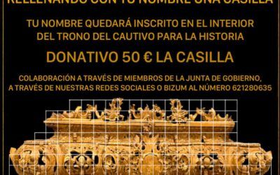 Comienza el dorado del trono de Nuestro Padre Jesús Cautivo
