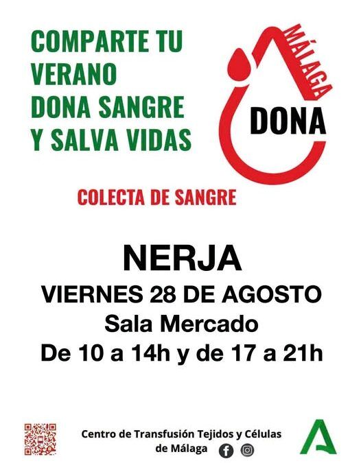 Nerja acogerá una nueva colecta de sangre el 28 de agosto