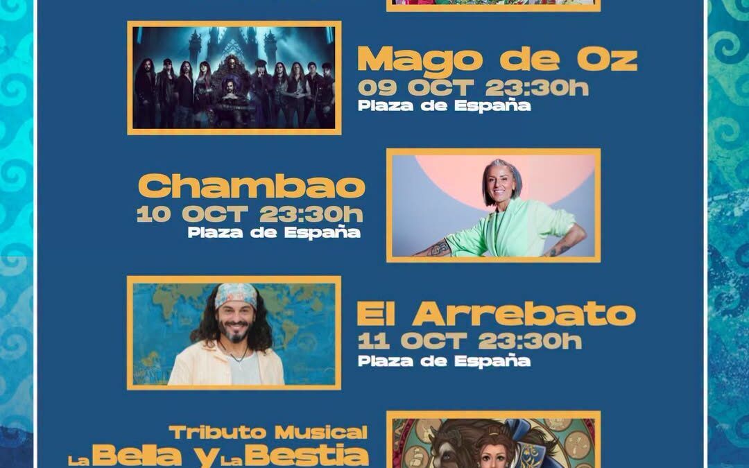 Mägo de Oz, Chambao y El Arrebato encabezan la programación de la Feria de Nerja 2026